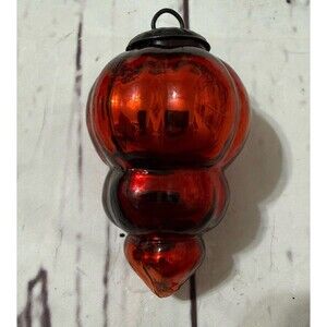 Christmas Ornament Vintage Red Heavy Quality